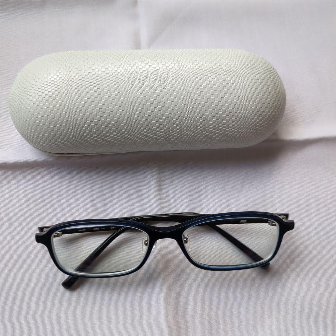 999.9 ブルーブラック メガネ ケース付き