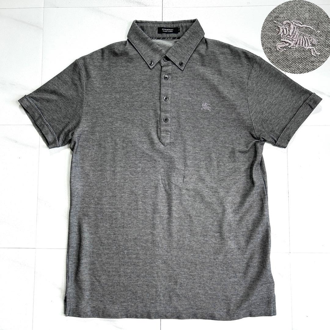 BURBERRY BLACK LABEL メンズ グレー ポロシャツ　L