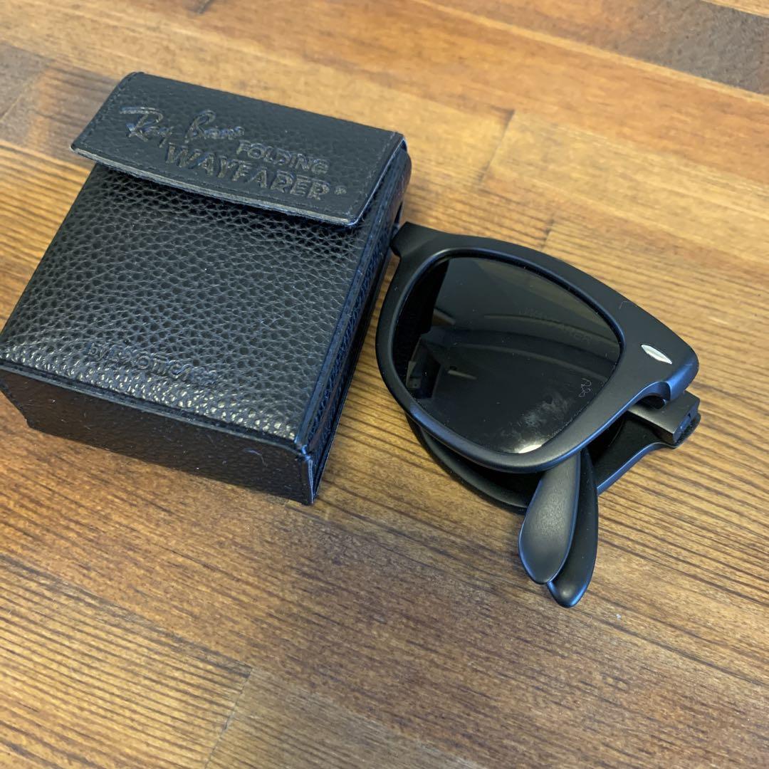Ray-Ban RB4105 黒 サングラス ケース付Folding 小物