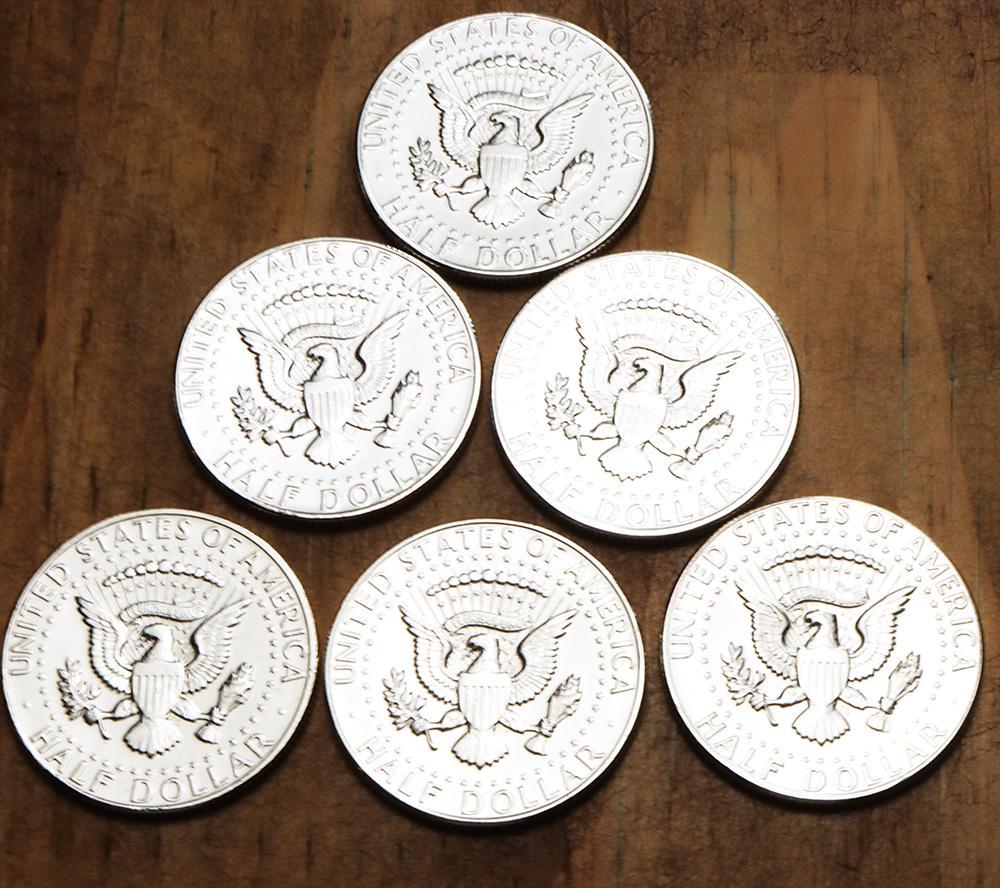 a093) アメリカ　銀貨　1965〜1969 ケネディ ハーフダラー　6枚