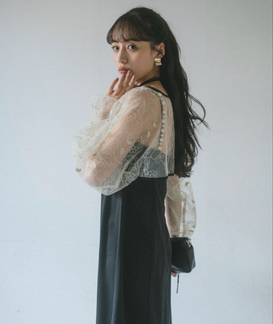 VANNIEU パールストラップレイヤードキャミドレス/マルチWAY