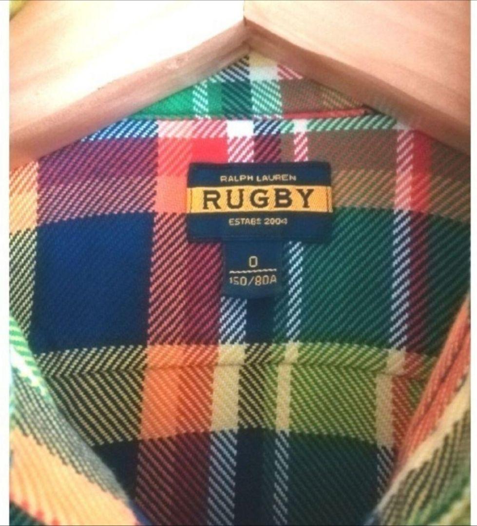 人気⭐RALPH LAUREN RUGBY】紺 緑 チェック サイズ150 0