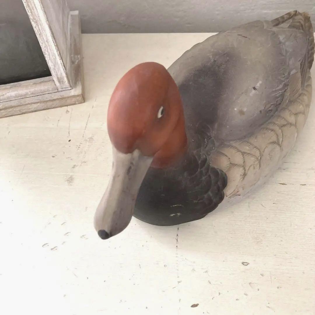 アンティーク 野鴨　デコイ　イギリス　オブジェ ハンドメイド 鳥