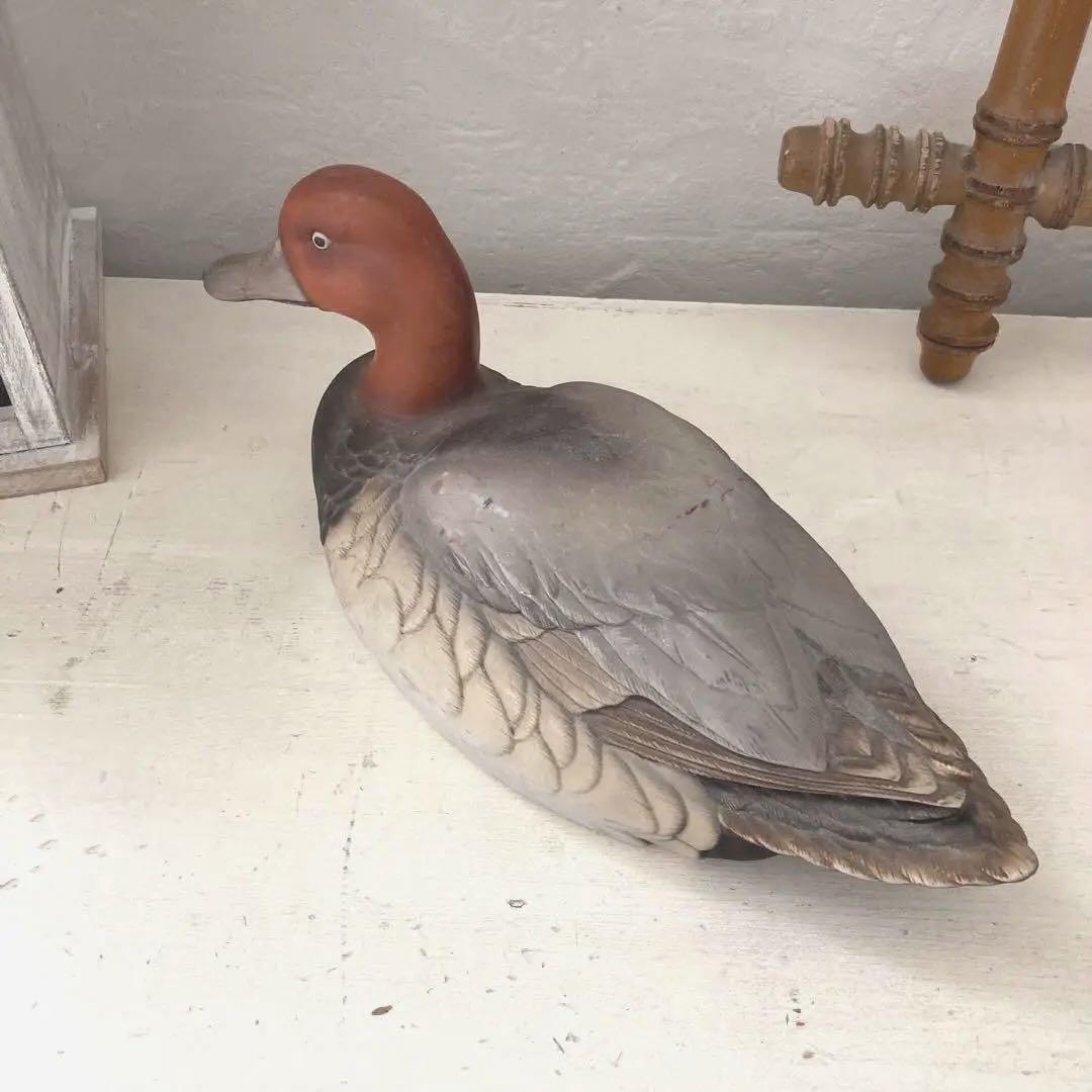 アンティーク 野鴨　デコイ　イギリス　オブジェ ハンドメイド 鳥