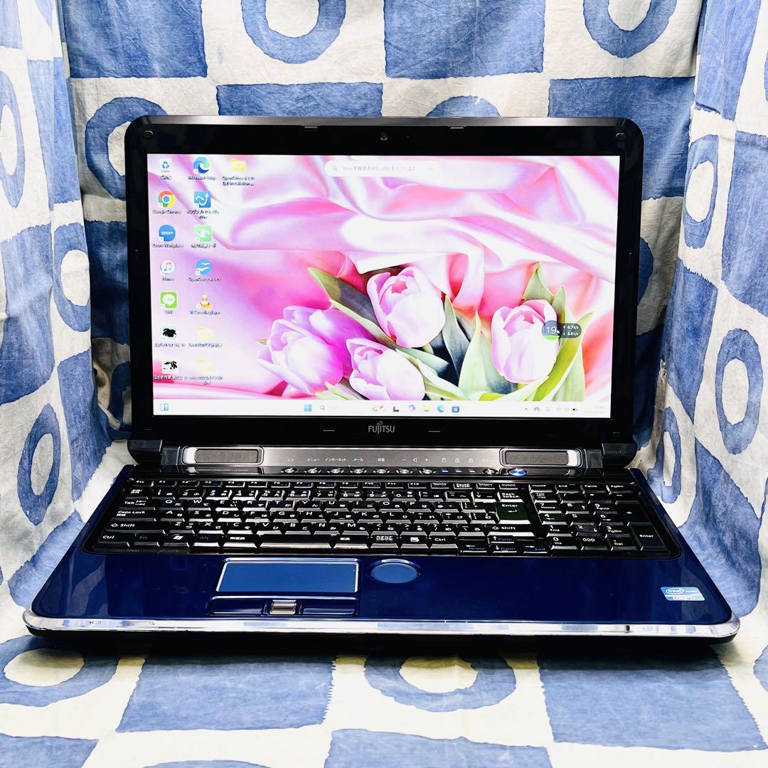 爆速SSD512&メモリ16☆i7☆大人気ブルー♪カメラ！ブルーレイ☆Win11 爆速SSD512G&メモリ16G☆高性能i7☆大人気ブルー♪カメラ付