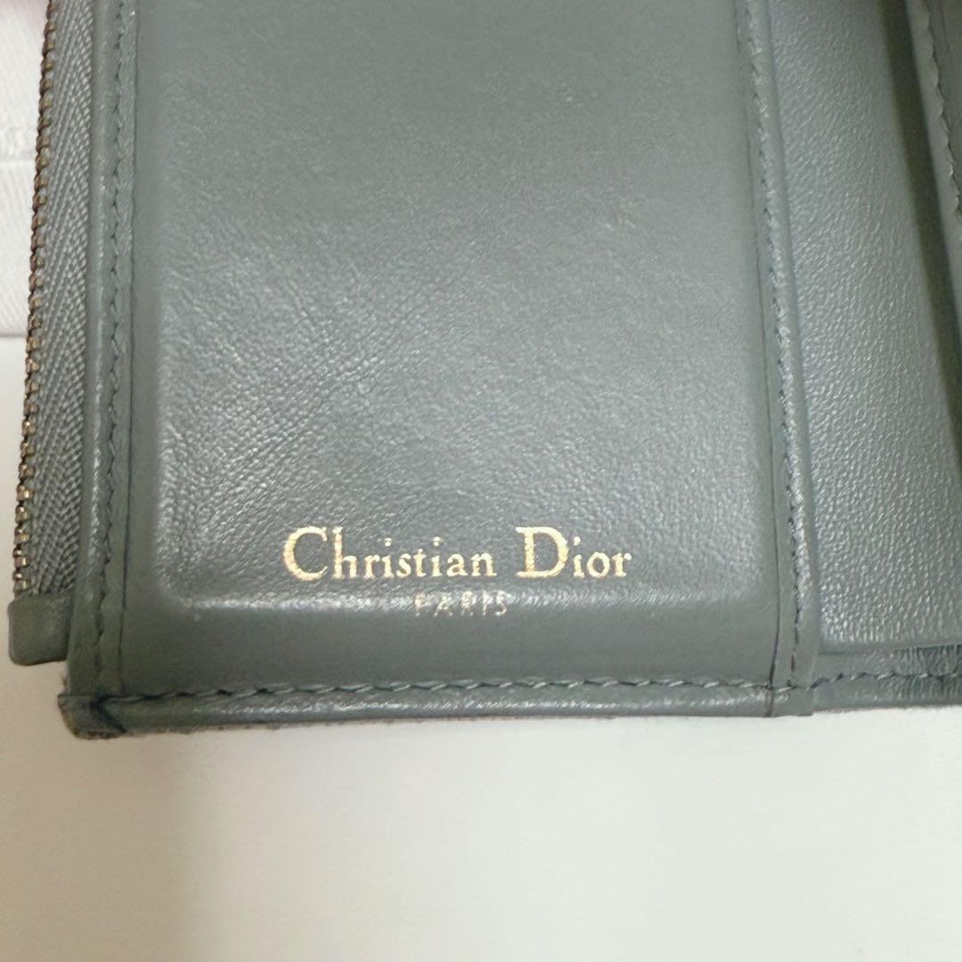 Dior ディオール 財布 Saddle Lotus グレー