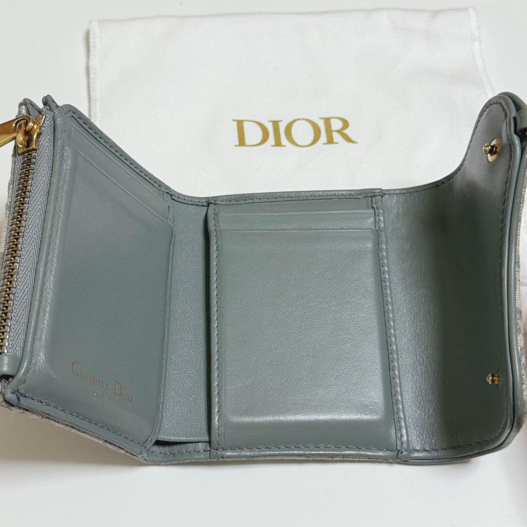 Dior ディオール 財布 Saddle Lotus グレー
