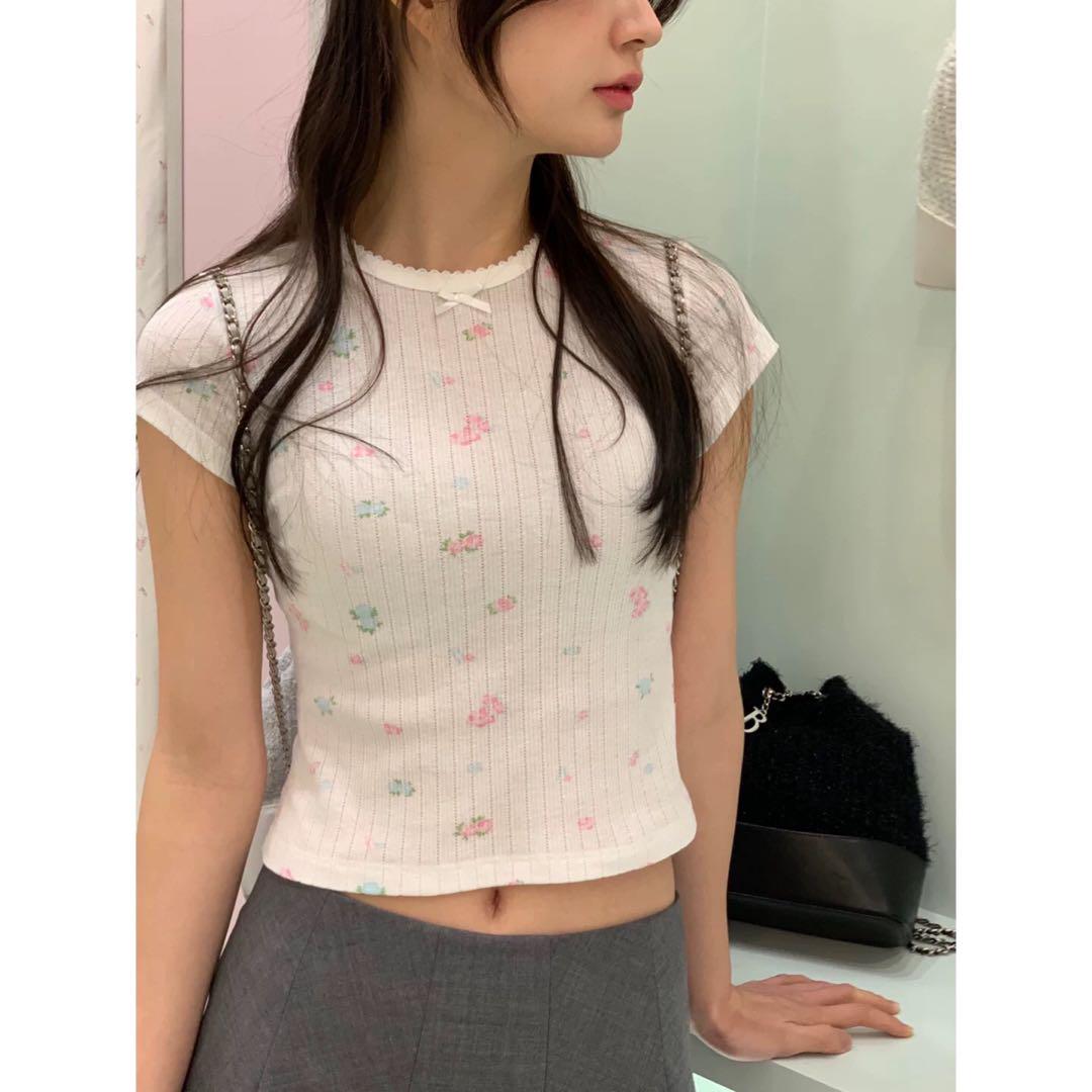 ★The Barnnet花柄Tシャツホワイトthe barnnet