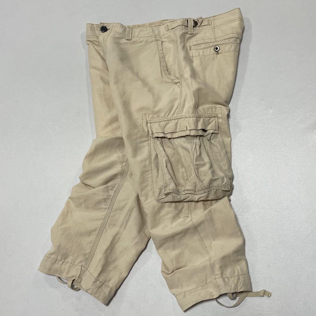 00s Gap リネン クロップド パラシュート カーゴパンツ Tech y2k
