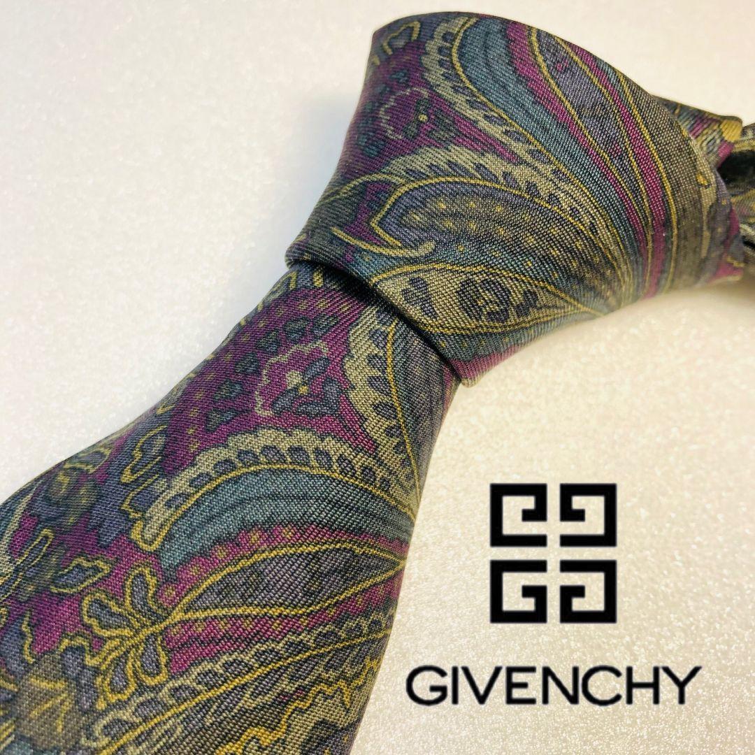 受賞店舗 GIVENCHY ジバンシー ハイブランド ネクタイ ペイズリー柄