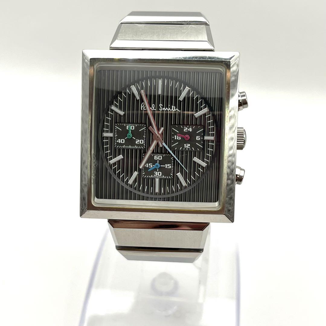 Paul Smith ポールスミス スクエア クロノグラフ 腕時計 黒 Paul Smith ポールスミス スクエア クロノグラフ 腕時計 黒