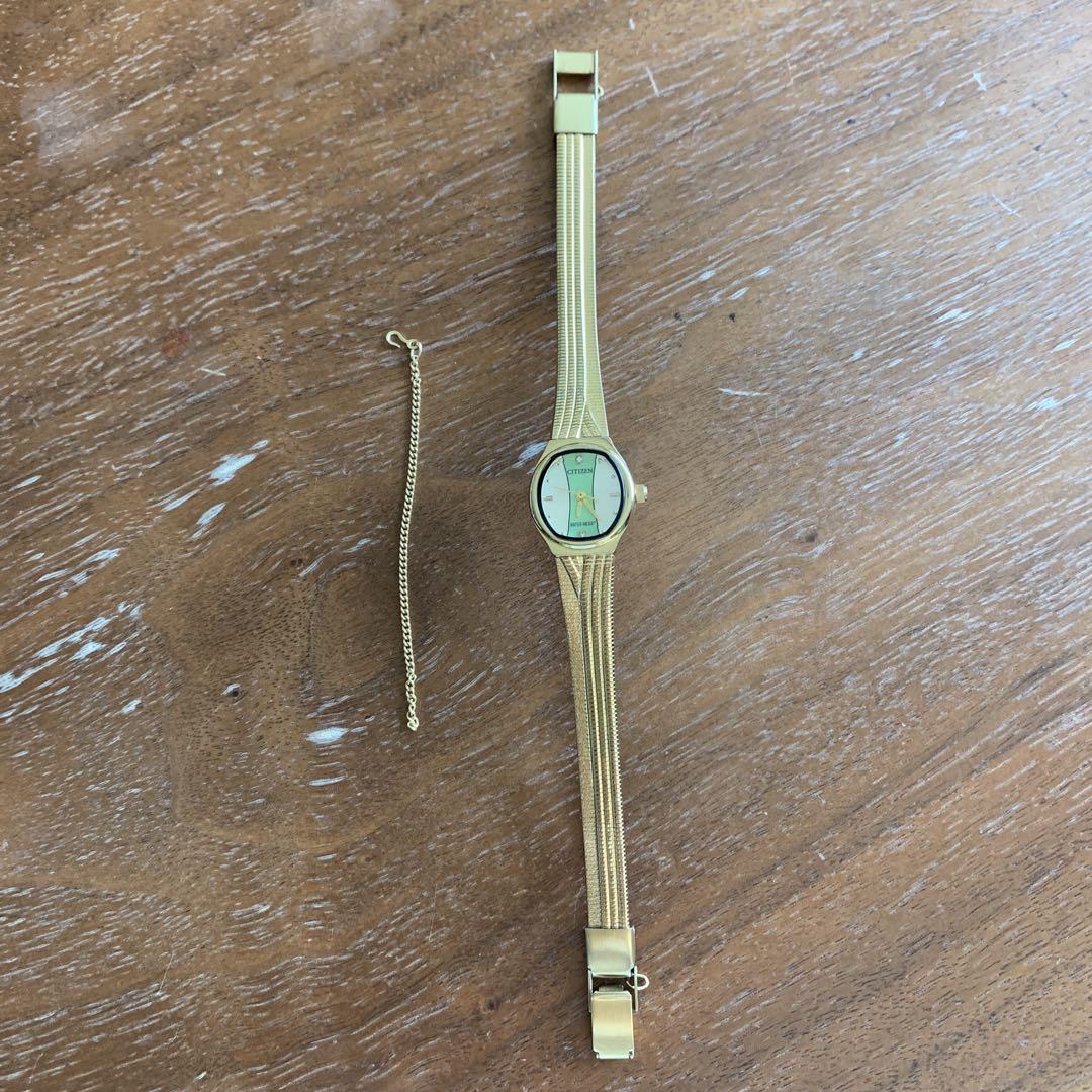 CITIZEN ゴールド 金属ベルト 時計　water resist