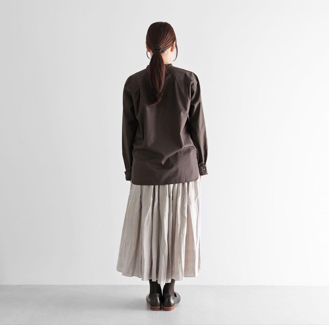 【未使用】遠州織物 huis ギザコットンブロードバンドカラーシャツ 【未使用】遠州織物 huis ギザコットンブロードバンドカラーシャツ