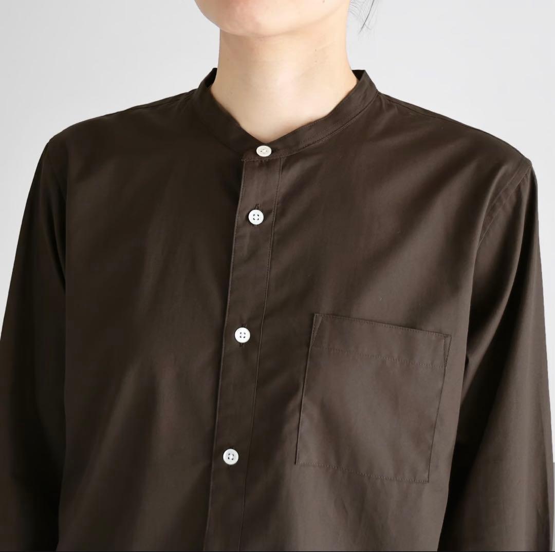 【未使用】遠州織物 huis ギザコットンブロードバンドカラーシャツ 【未使用】遠州織物 huis ギザコットンブロードバンドカラーシャツ