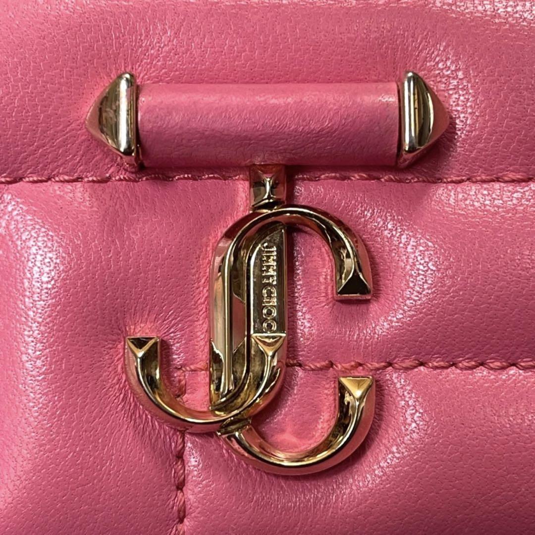 【美品】JIMMY CHOO VARENNE MICRO CANDY PINK