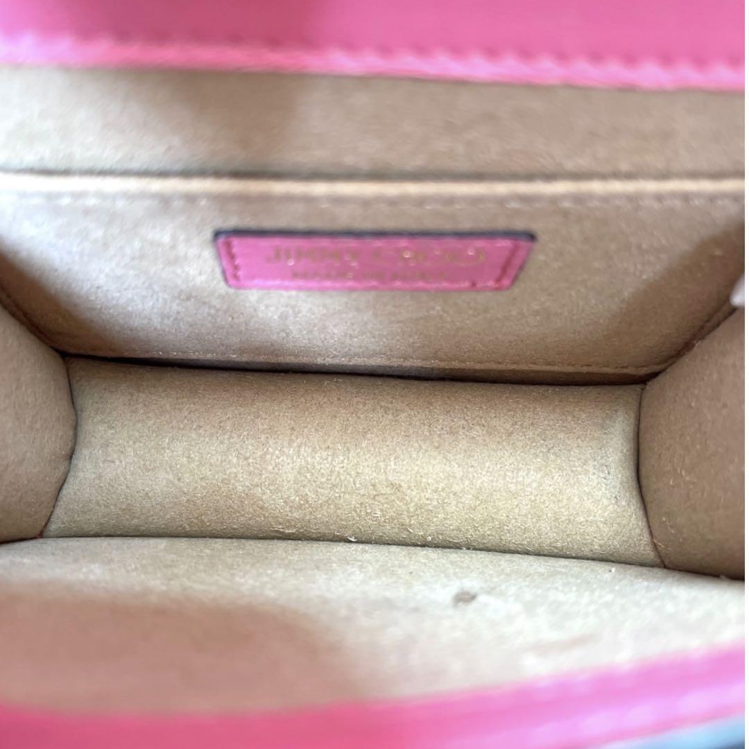 【美品】JIMMY CHOO VARENNE MICRO CANDY PINK