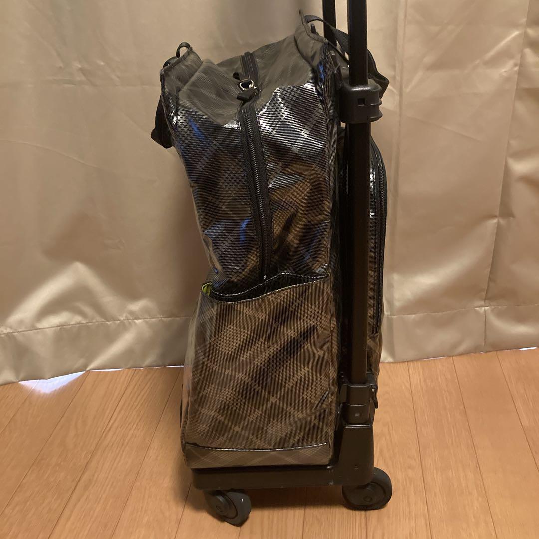 【美品】　SWANY キャリーカート 黒とグレーのチェック柄　L21
