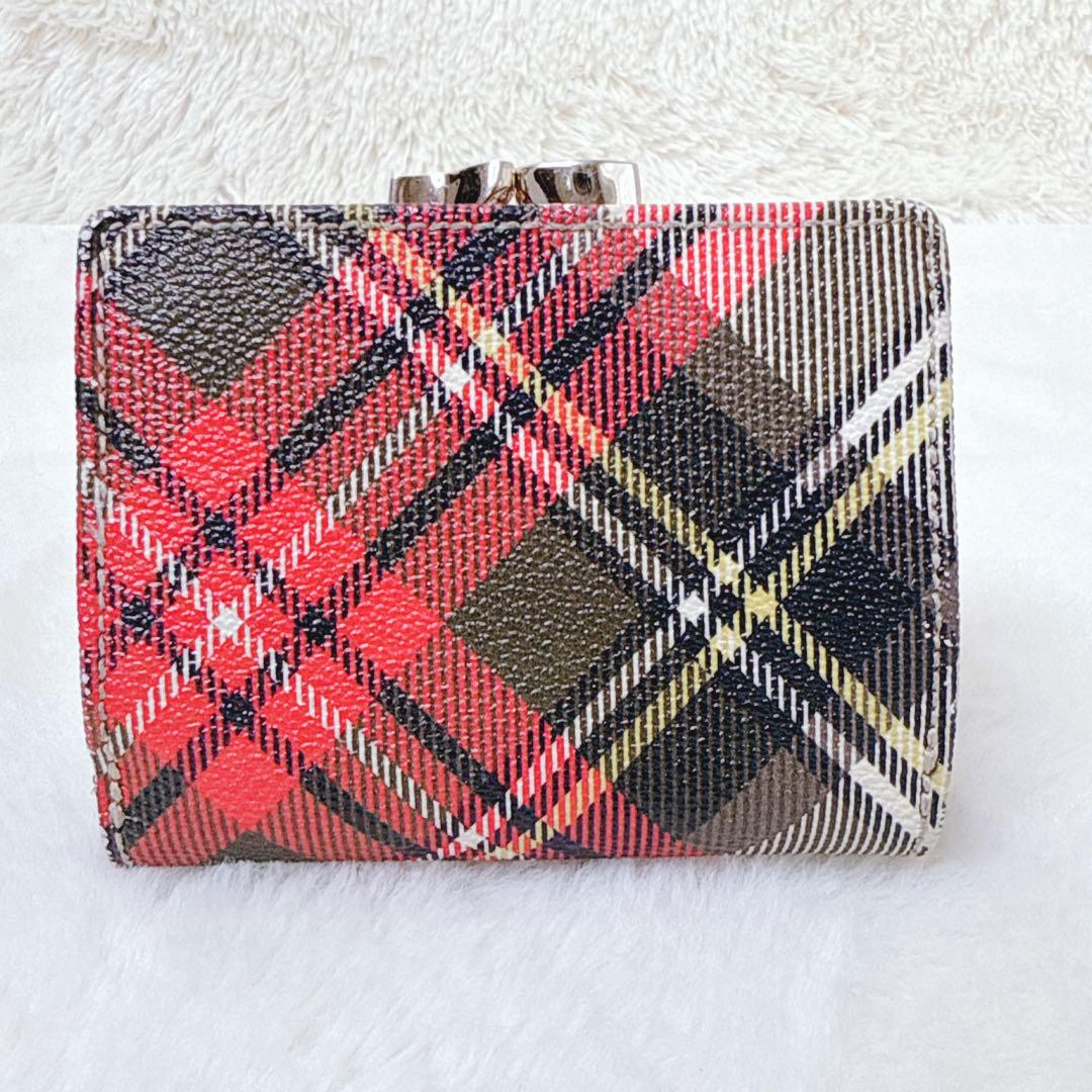 【Vivienne Westwood】財布 三つ折り チェック がま口 柄
