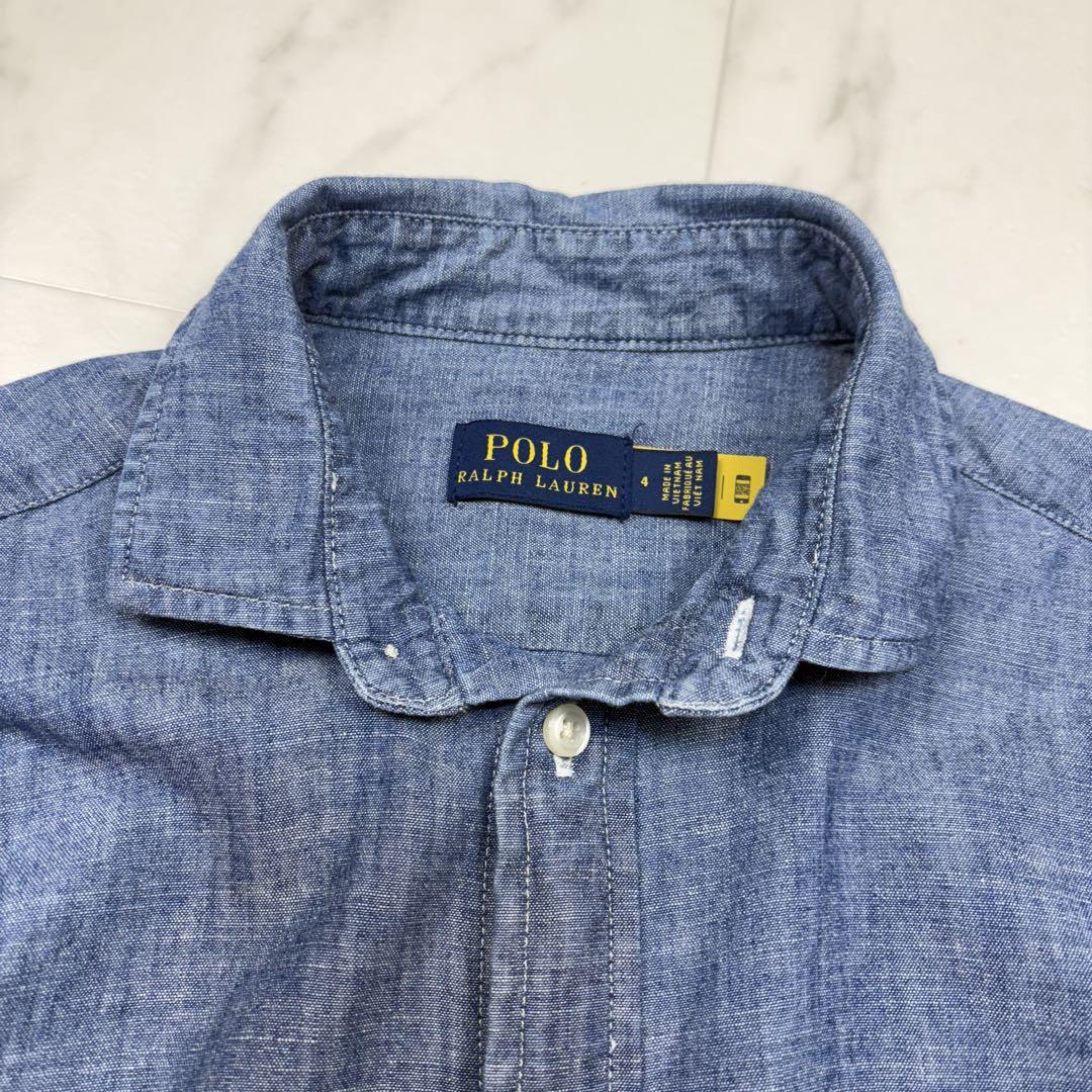 POLO RALPH LAUREN デニムワンピース 薄手 4 M ポニー1