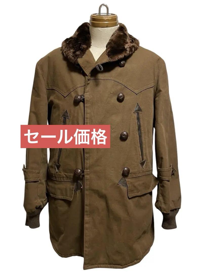50s 60s フランス カナディアンコート L~XL ムートン リペア済