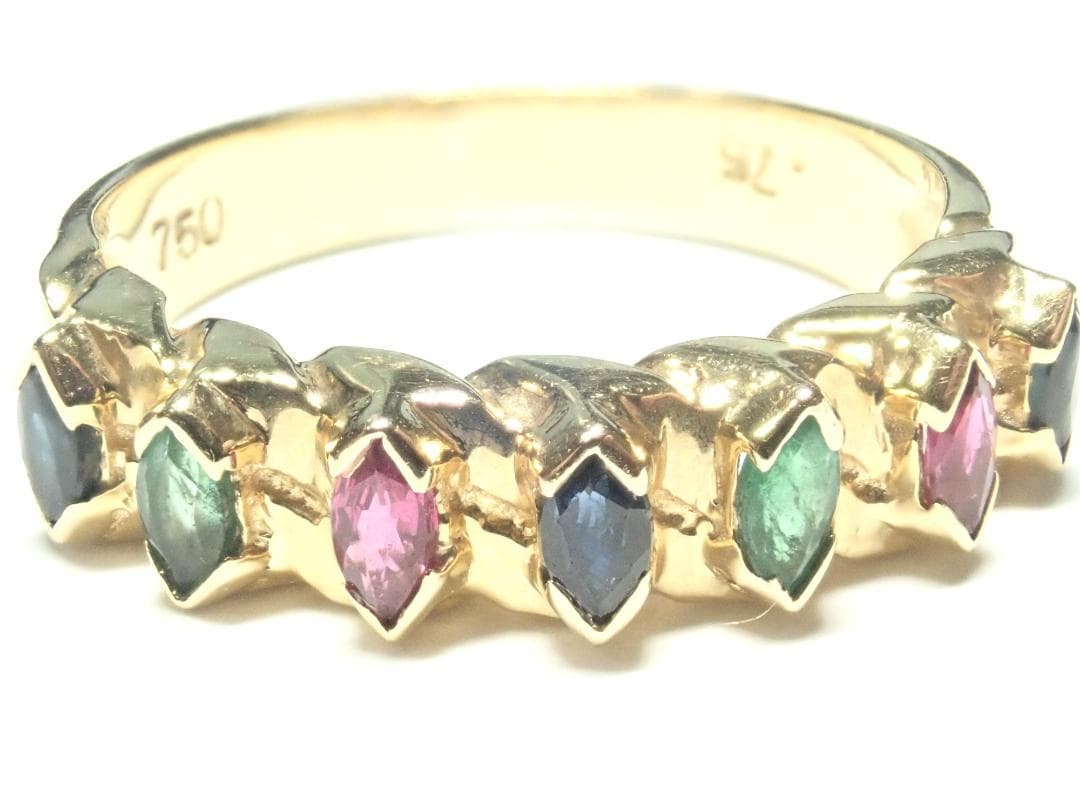 非売品 828.750 12.5号 指輪 リング サファイア エメラルド ルビー