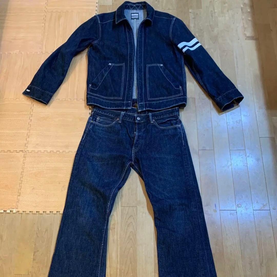 桃太郎ジーンズ 上下セットXL(LL)・桃太郎ジーンズ