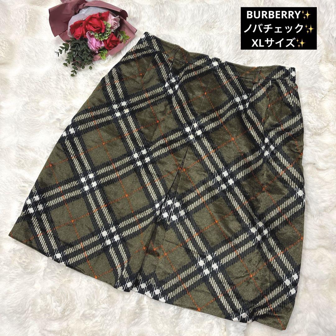 BURBERRY バーバリー デカ ノバチェック スカート XL 大きめサイズ