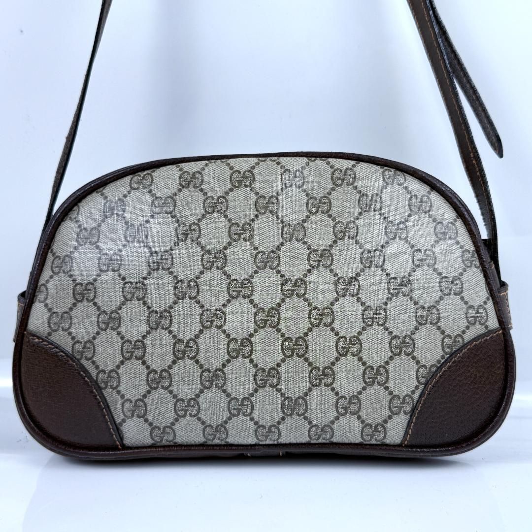 美品】グッチ ショルダーバッグ カメラバッグ GGスプリーム × レザー