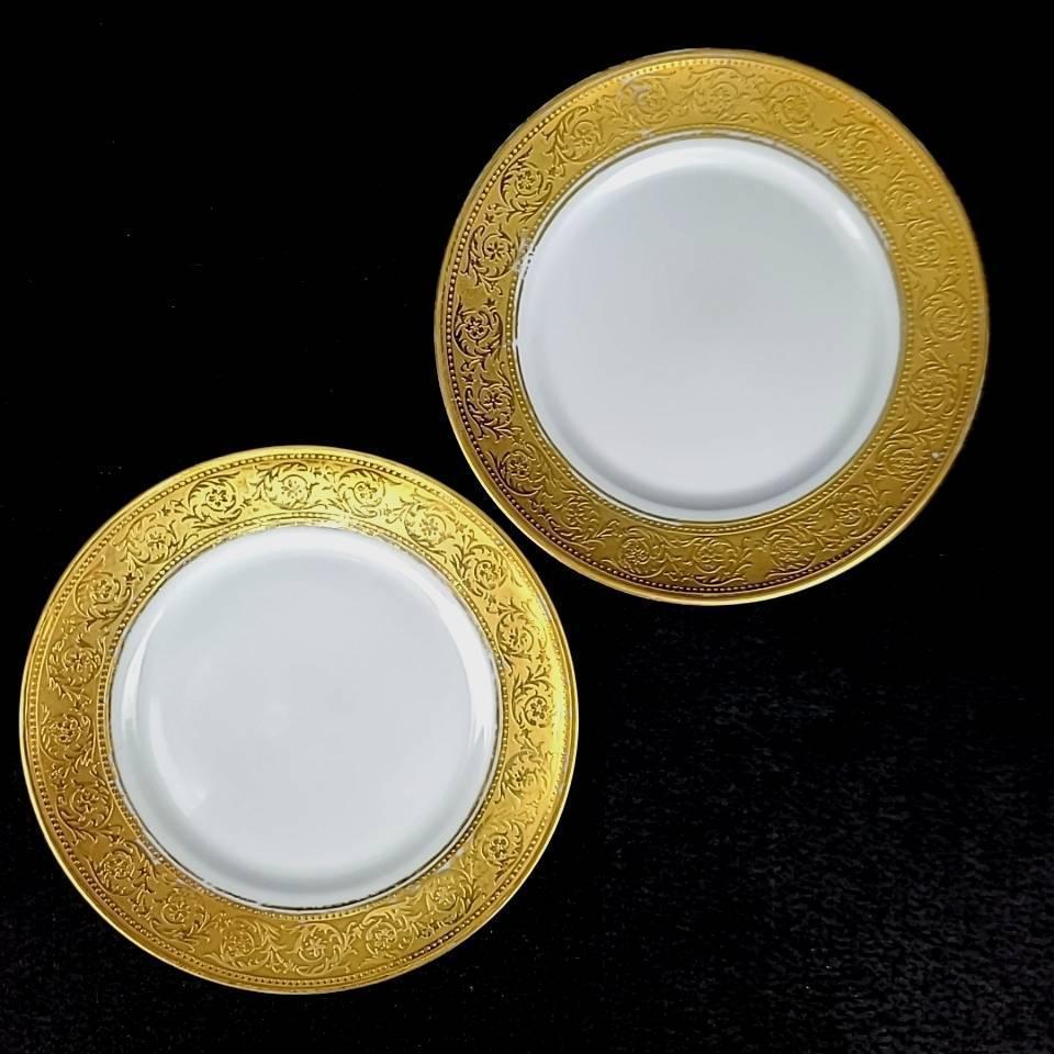 ●良品☆アビランド シスル　ティスル プレート 2枚 16cm　ゴールド 3