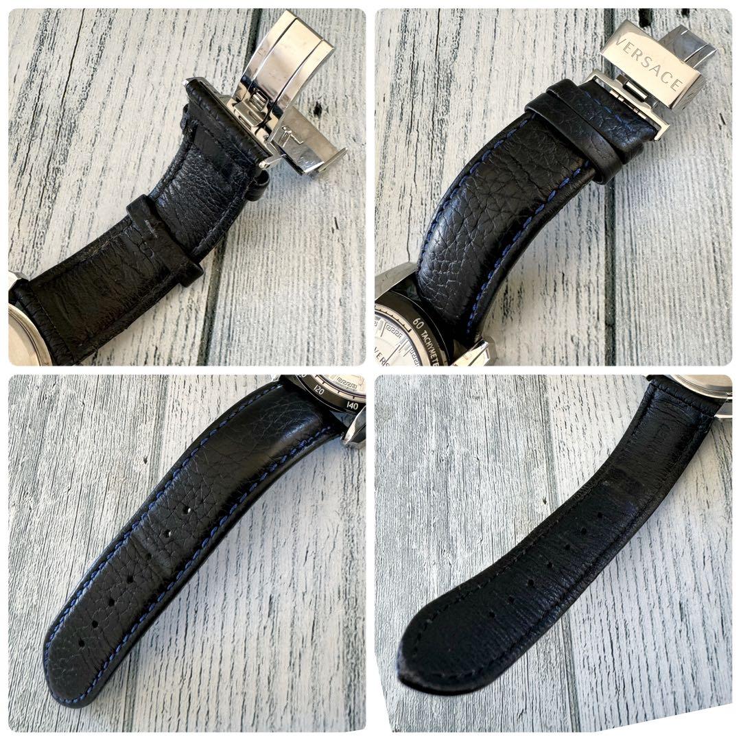 【希少】VERSACE ヴェルサーチ 腕時計 クロノグラフ VDB ブラック