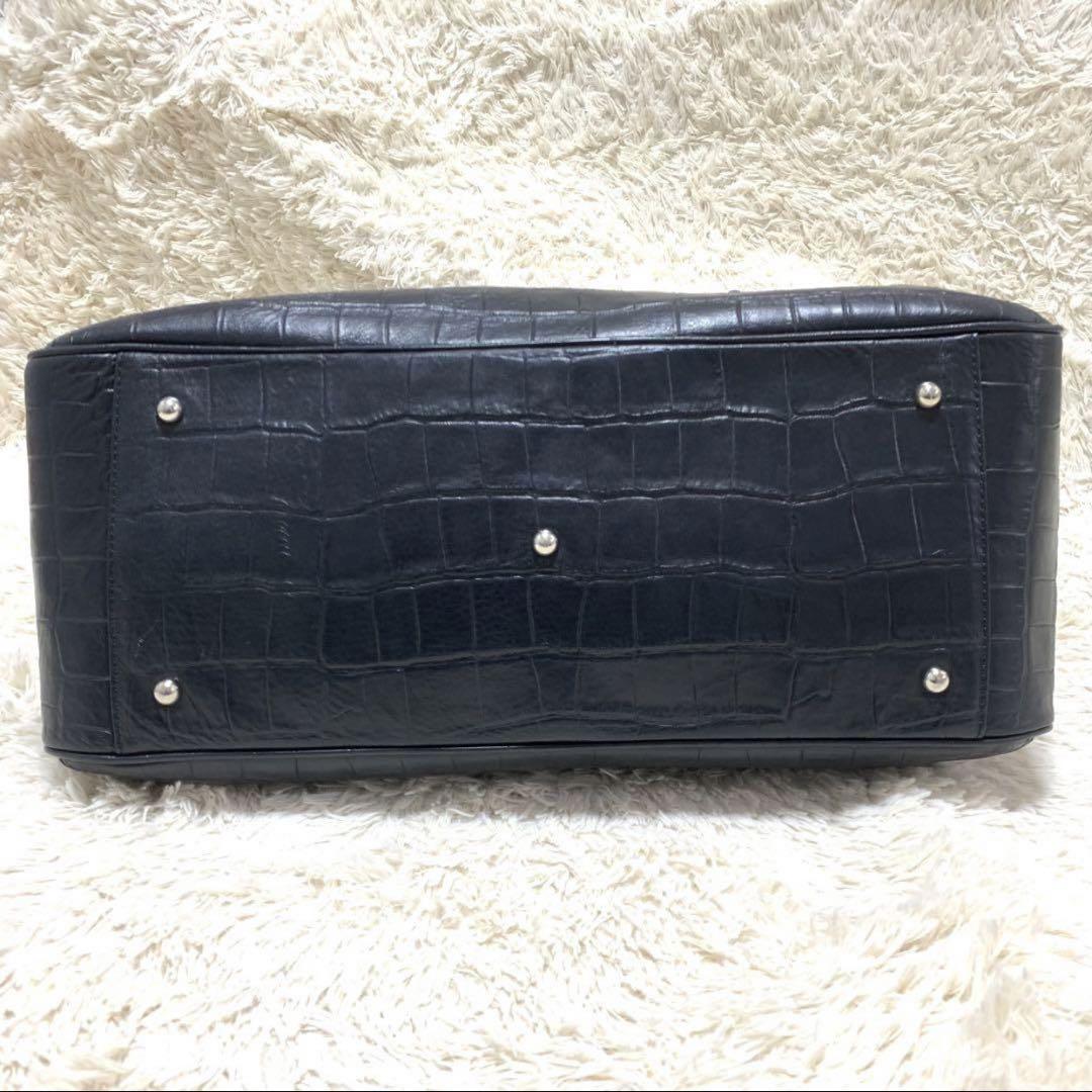 PELLE MORBIDA ✨極美品✨ メイデンヴォヤージュ L クロコ型押し 画像6