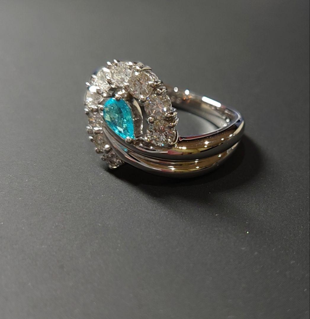 【期間限定セール!】パライバトルマリン0.199ct ダイヤモンド リング 画像3