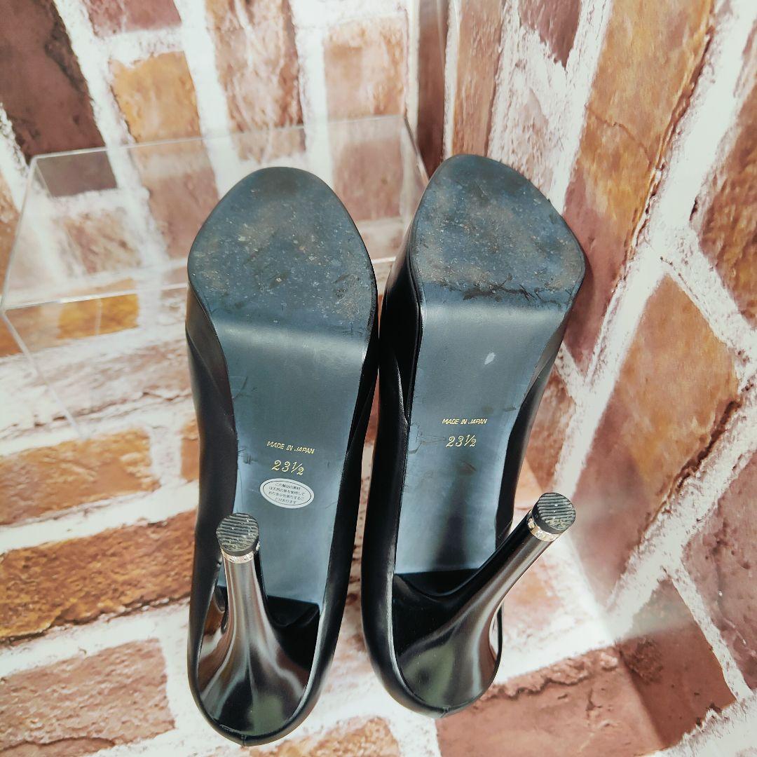 【極美品】COMEX（23.5）ハイヒール　パンプス　黒　厚底