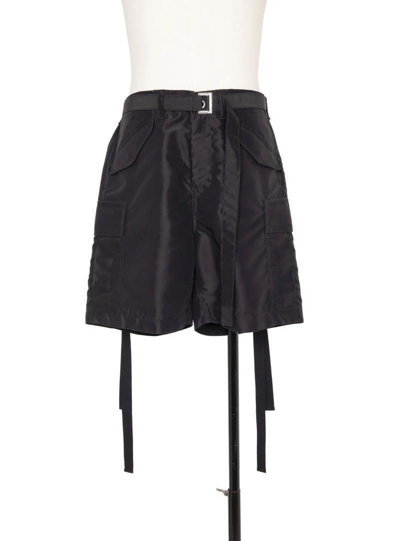【Sacai/試着のみ】ナイロンツイルショーツ ブラック