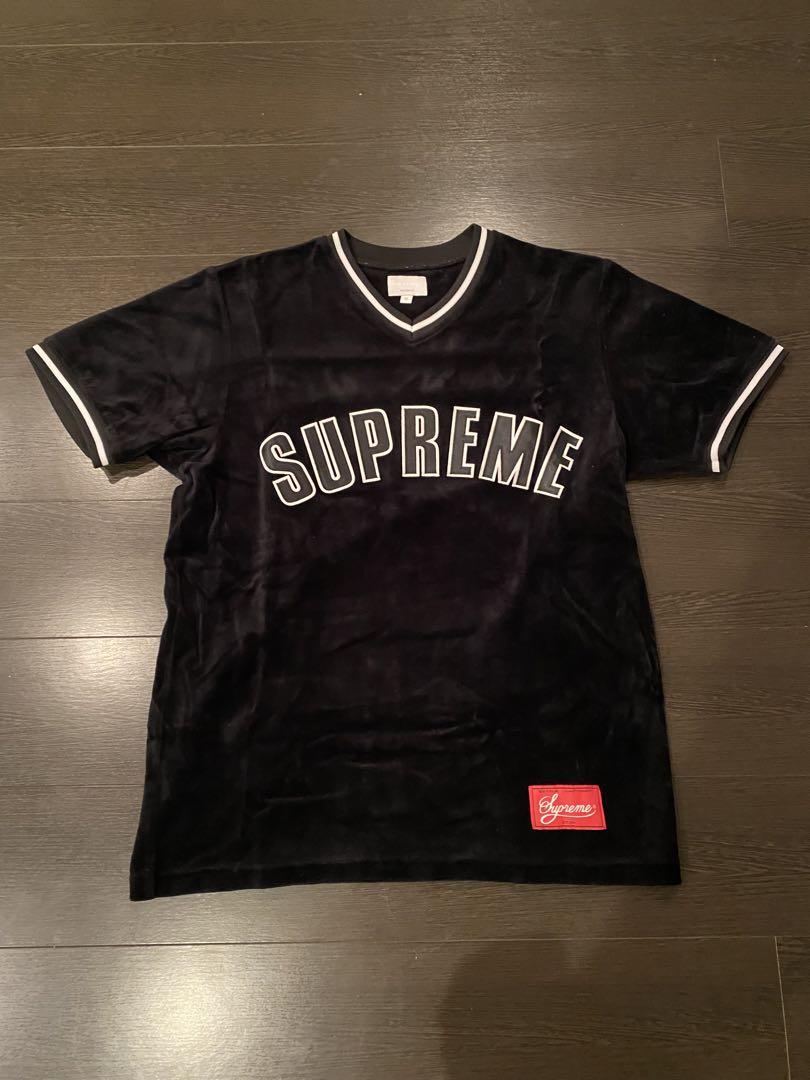 Supreme Velour Baseball Top Black
