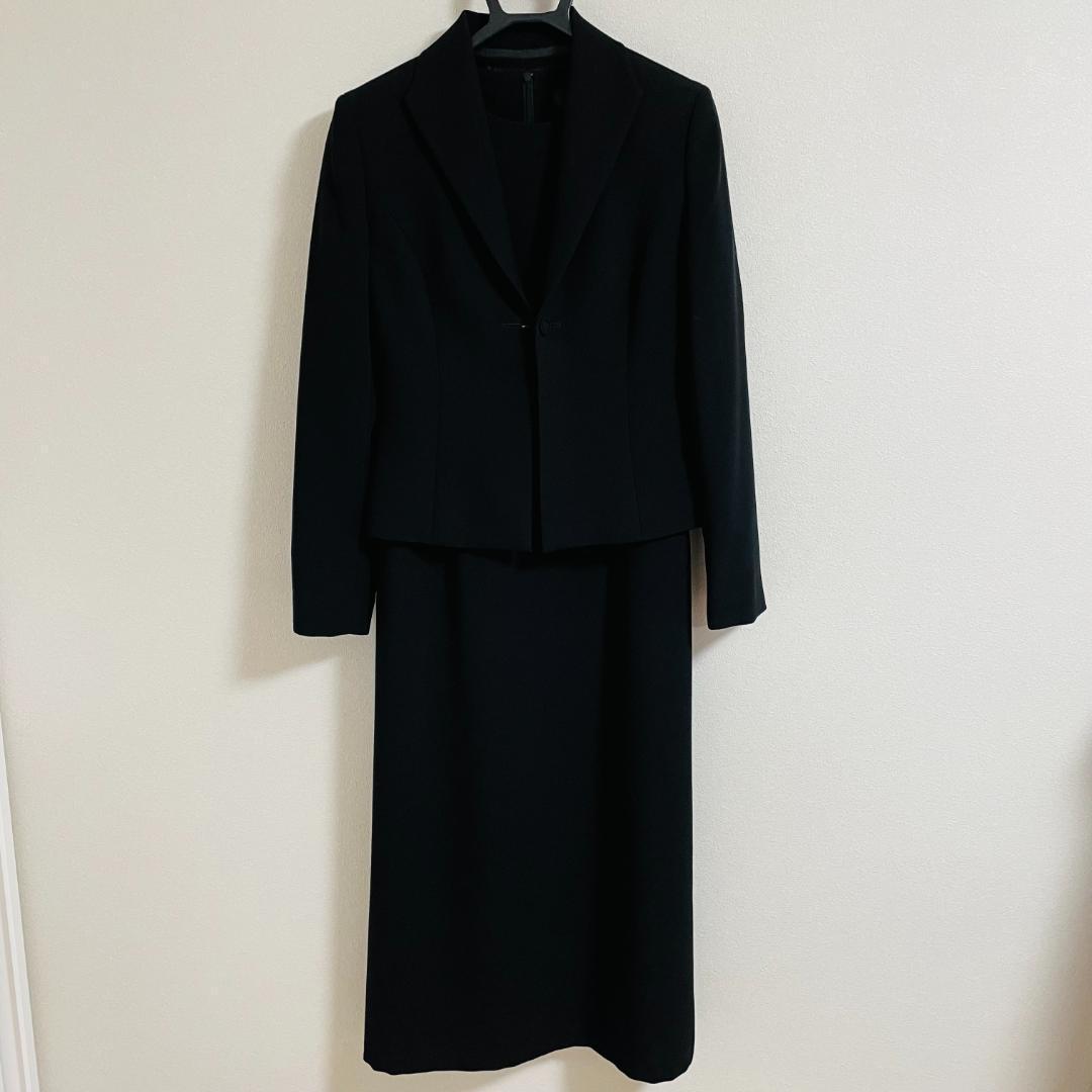 ラブリークイーン セレモニー礼服 喪服 上着セット ワンピース 7AR 黒 S