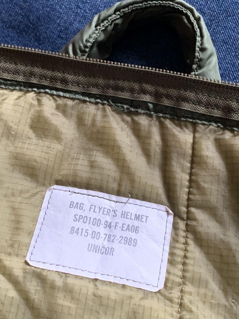 94年　US ARMY アメリカ軍 パイロット ヘルメットバッグ　裏カーキ色