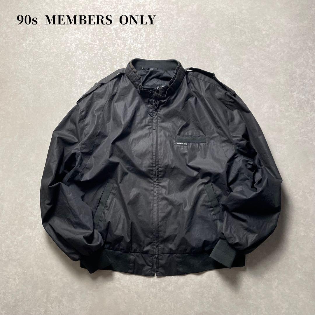 90s MEMBERS ONLY スウィングトップリブジャケットブラックブルゾン