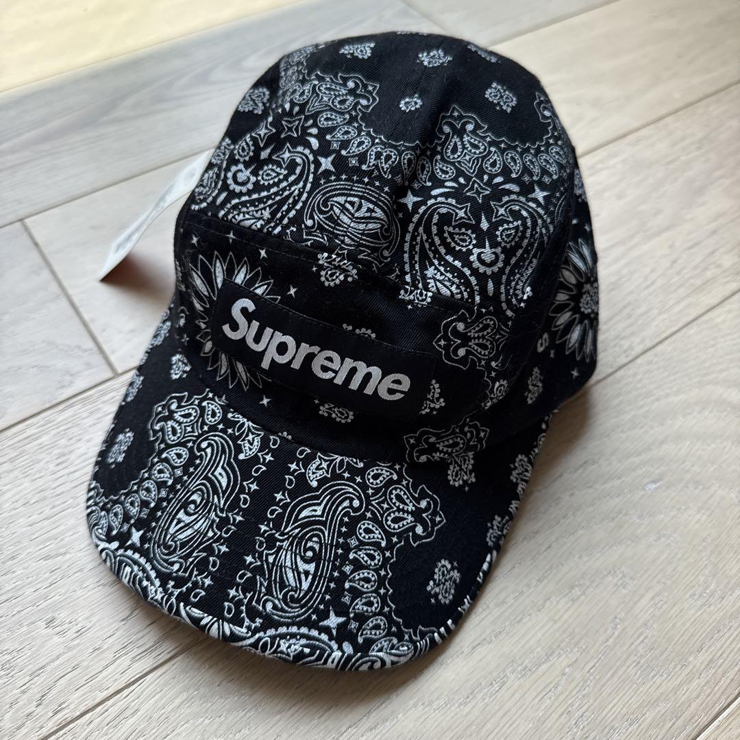 Supreme バンダナ ジャカード デニム キャンプ キャップ ブルー