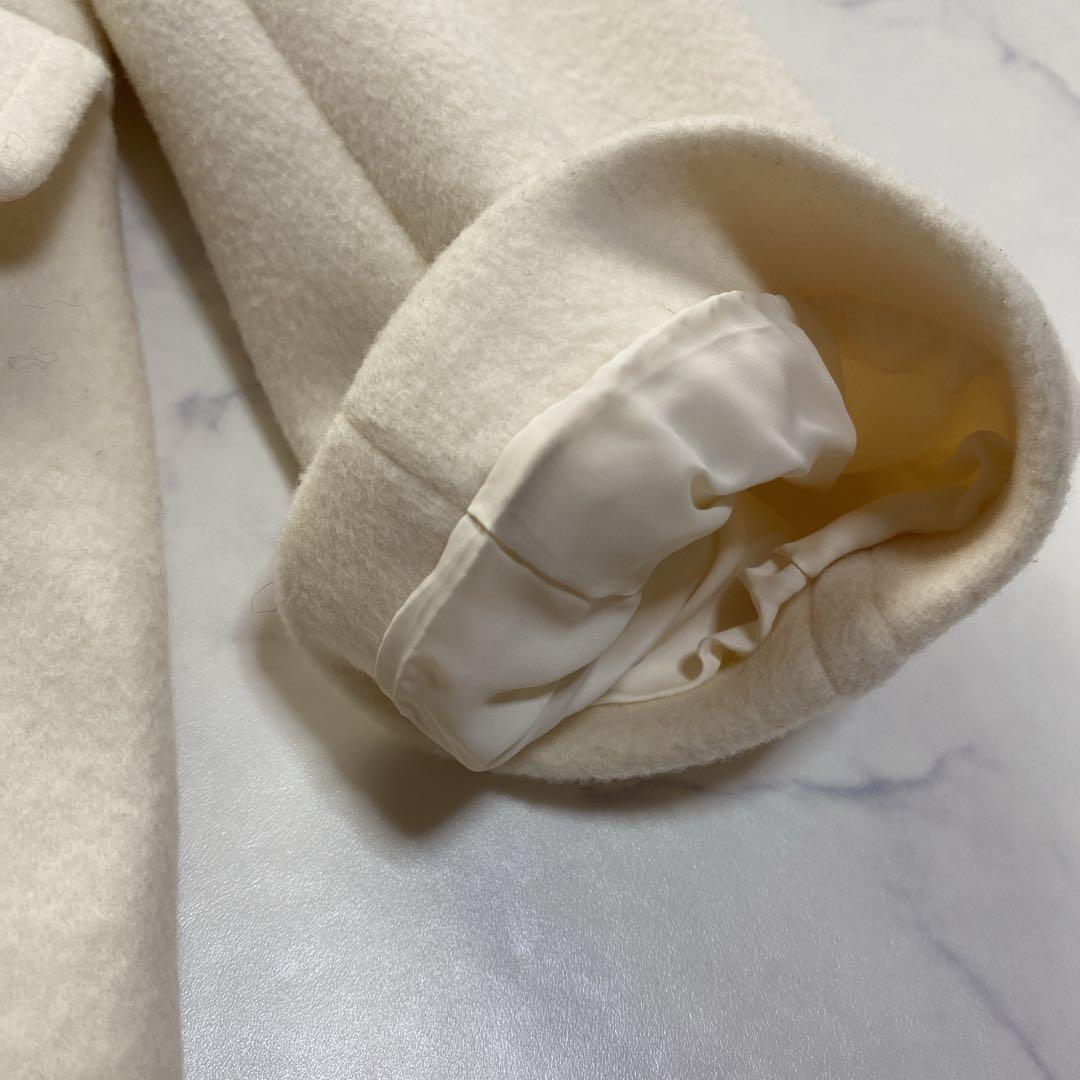 美品✨allureville ショートビーバーオフィサーコート オフホワイト 2