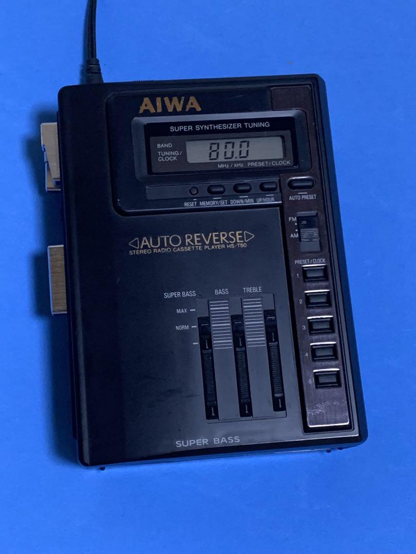 AIWA　ポータブル　ラジオ　カセット　HS-T50　動作品ポータブルプレーヤー