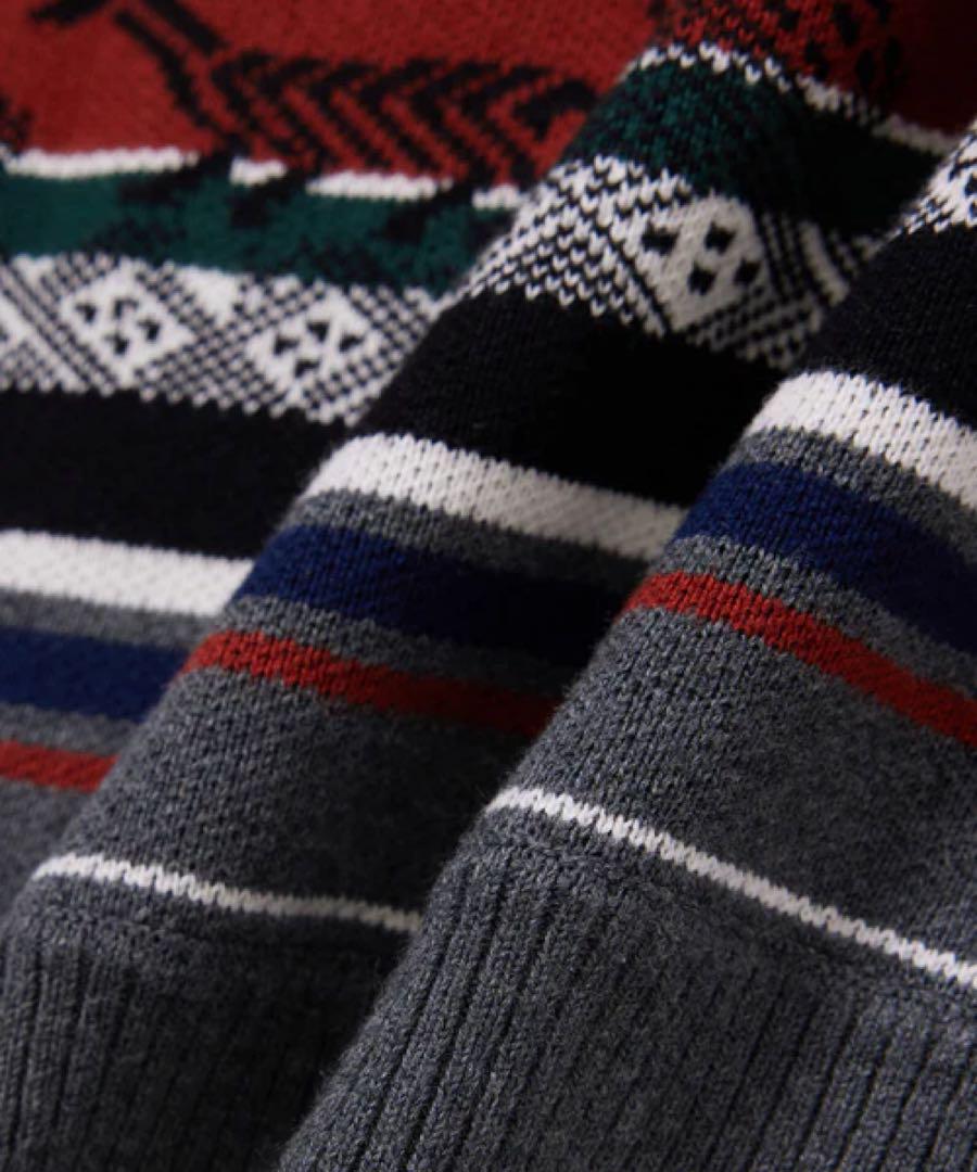 トップス TTT MSW 23AW Nordic zip up cardigan XL