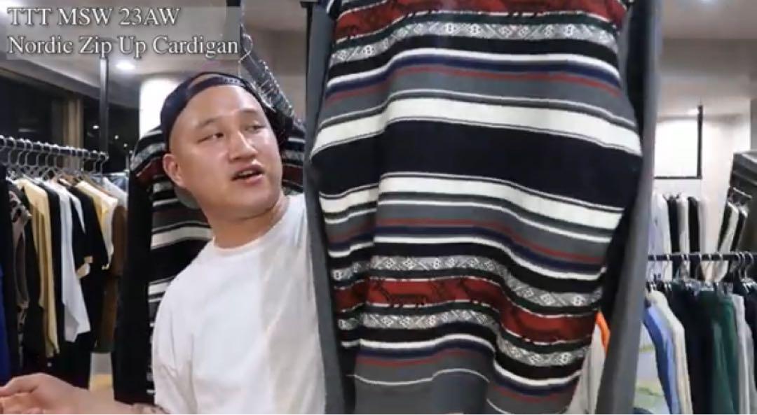 トップス TTT MSW 23AW Nordic zip up cardigan XL