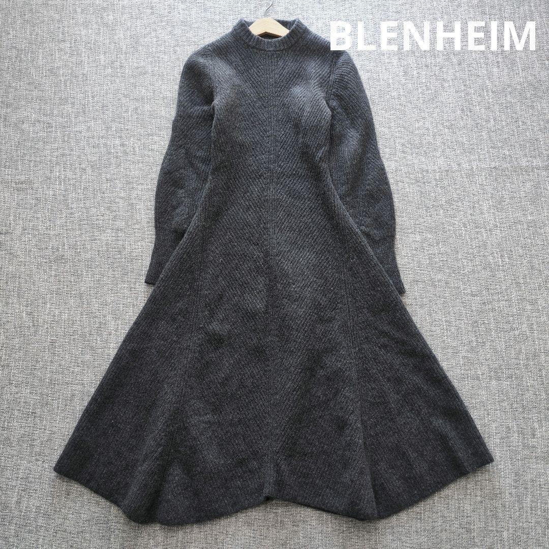 ブレンヘイム 近年モデル ウールニット フィット&フレアワンピース モックネック