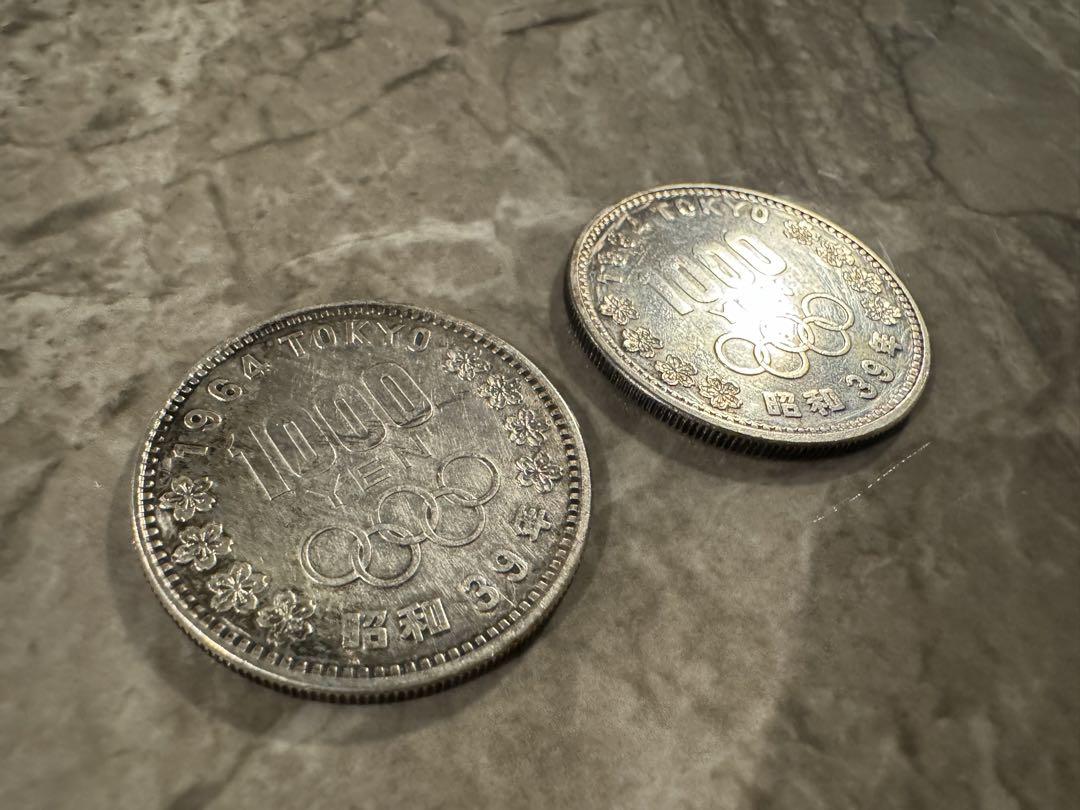 1964年　東京オリンピック記念1000円銀貨×2　プルーフ硬貨