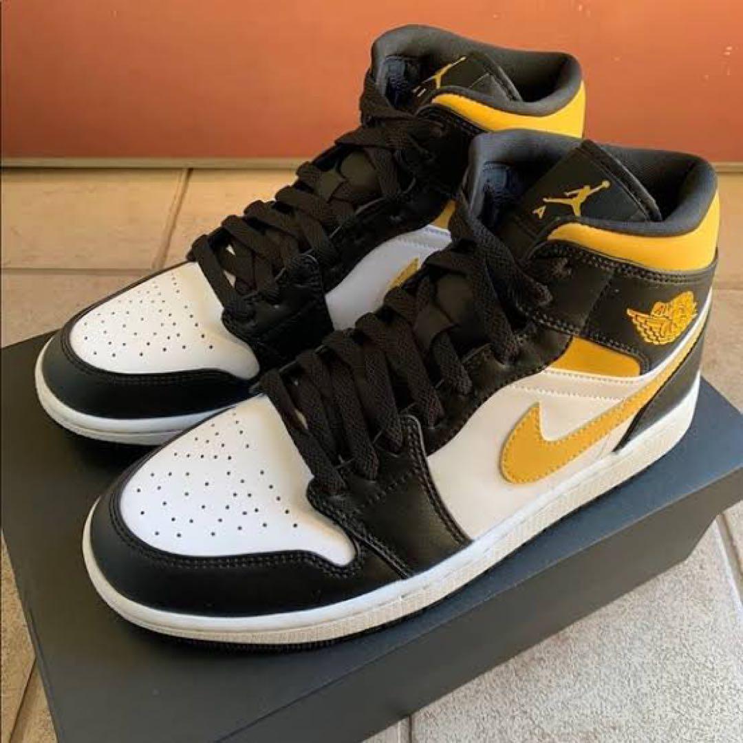 卸売 Nike Air Jordan 1 ハイカット ブラック/イエロー - メルカリ 靴