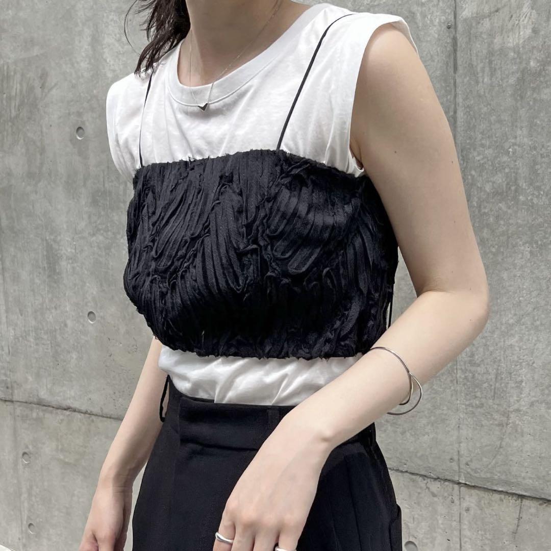 【超目玉枠】 ラインレースビスチェ le'mage capricieux 黒 メルカリ - トップス