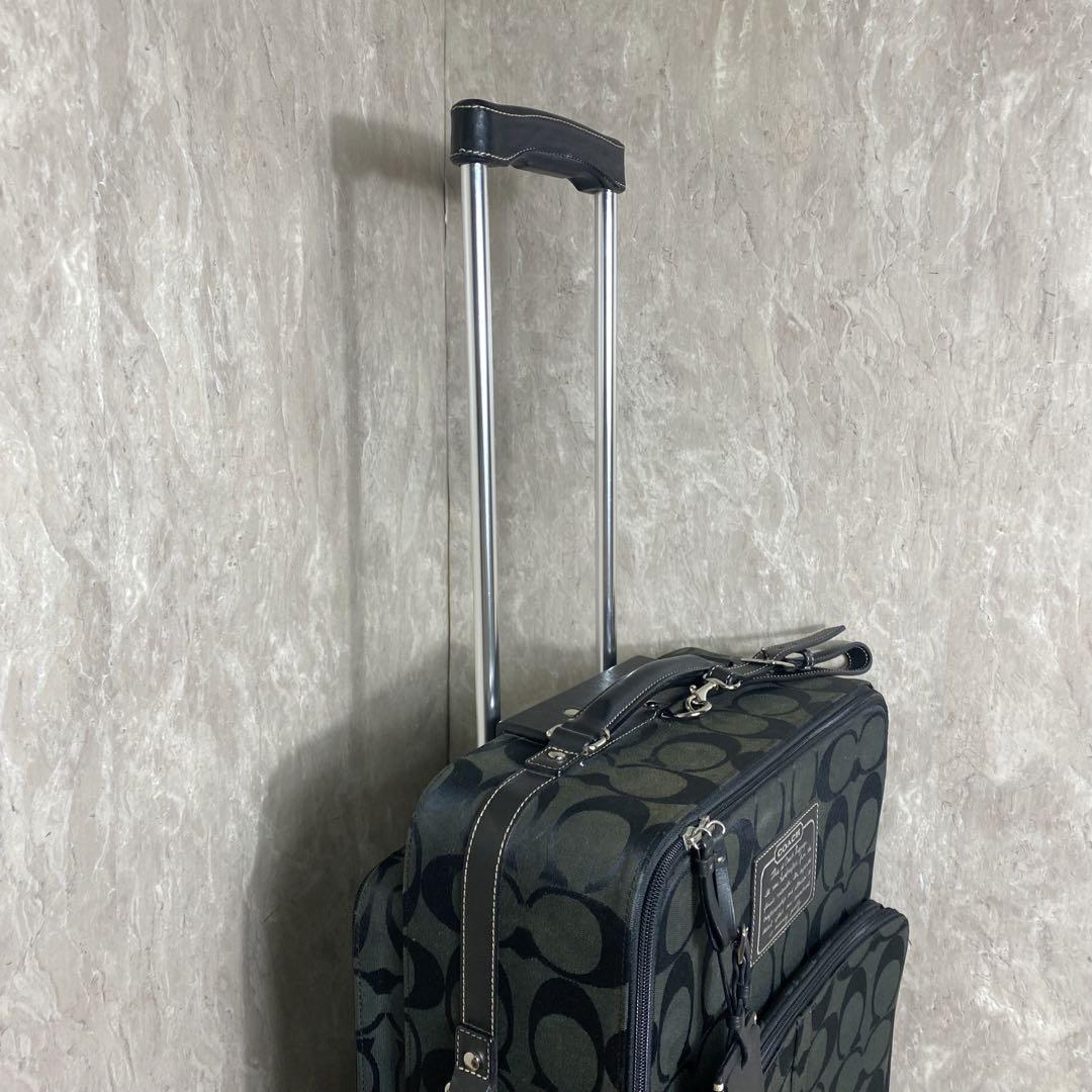 COACH  キャリーケース　スーツケース　F77180　シグネチャーストライプ