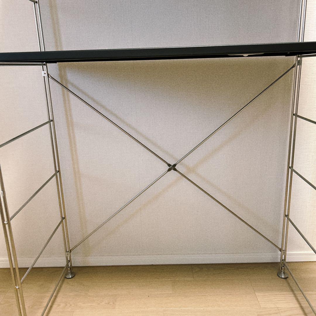 無印良品　MUJI   スチールユニットシェルフ・ウォールナット材棚