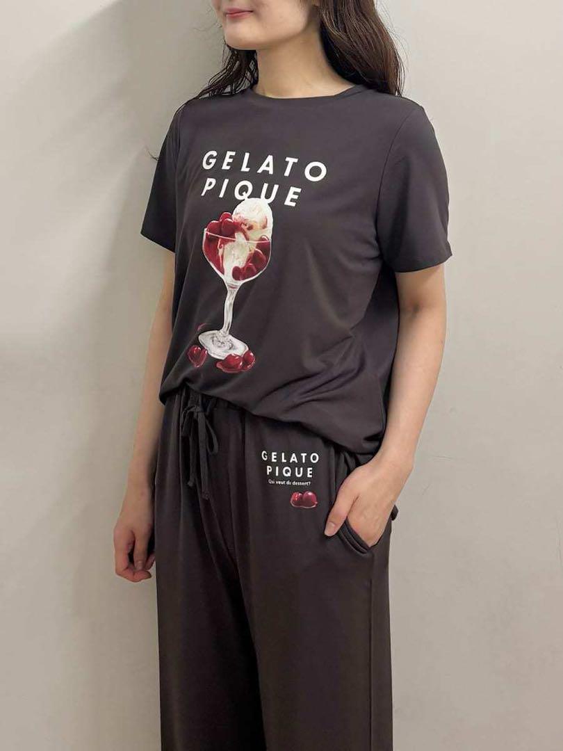 新品タグ付♡ジェラートピケ 接触冷感COOLレーヨンデザートロゴ